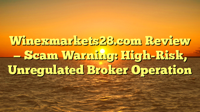 Winexmarkets28.com Review — Scam Warning: High-Risk, Unregulated Broker Operation